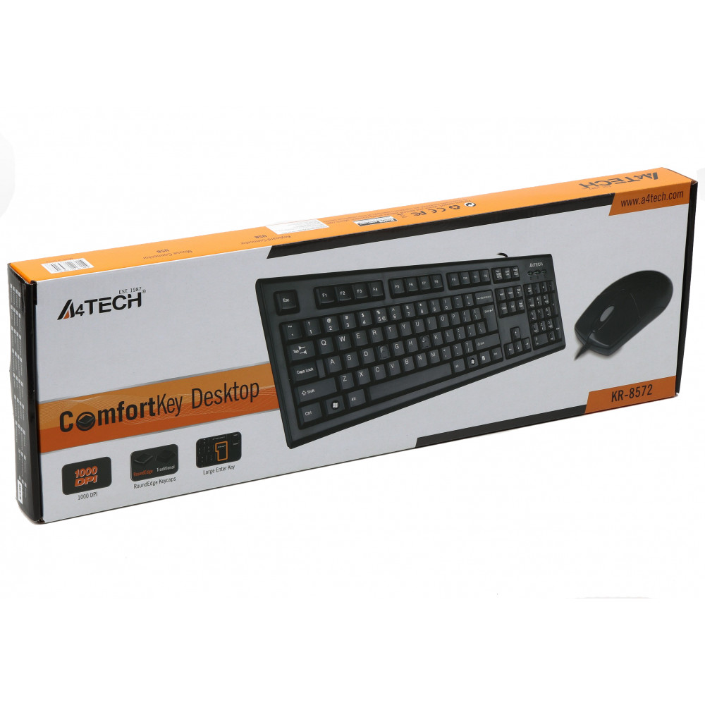 Комплект (клавіатура, миша) A4Tech KR-8572 Black