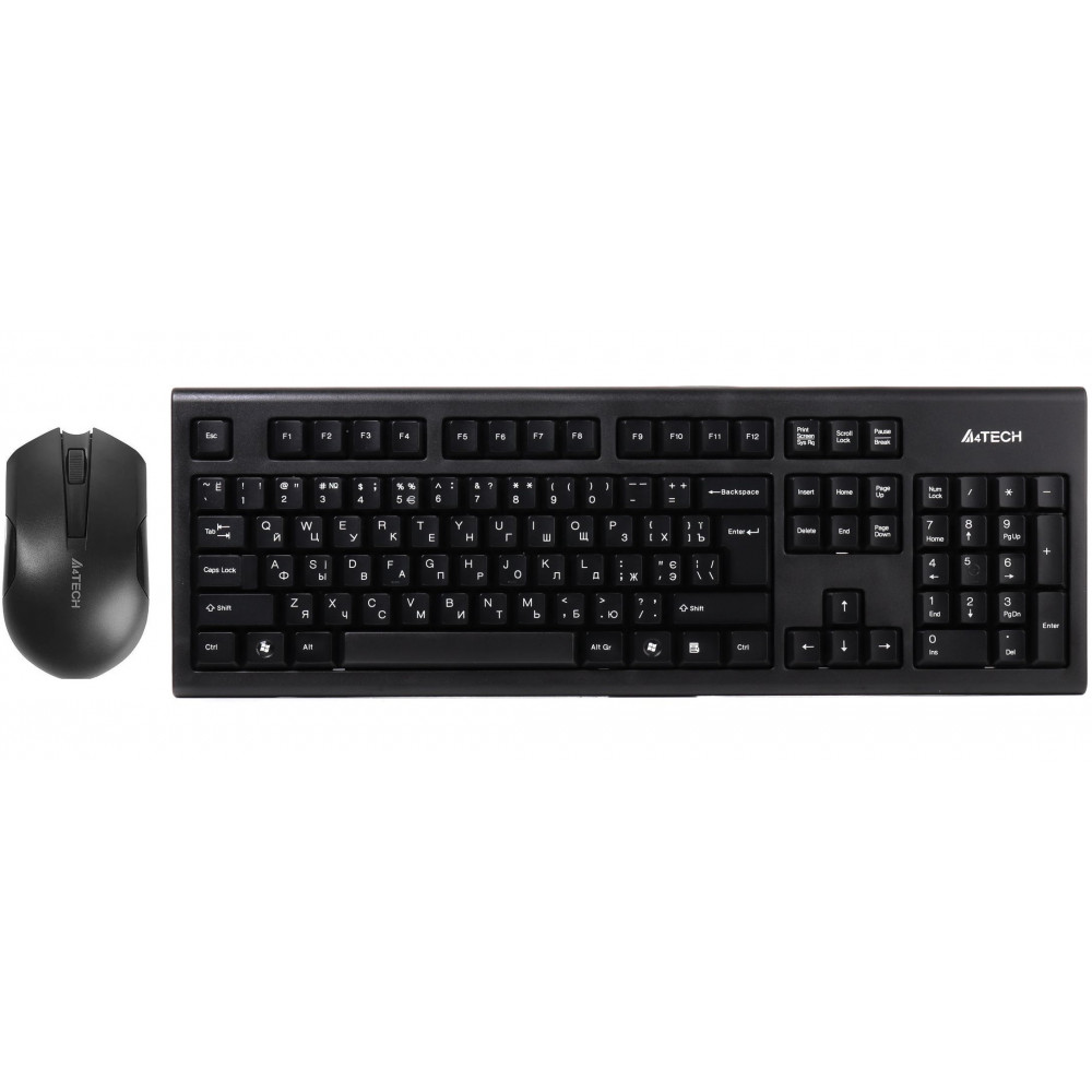 Комплект (клавіатура, миша) бездротовий A4Tech 3000N Black USB