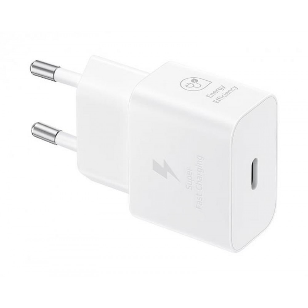 Мережевий зарядний пристрій Samsung EP-T2510XWEGEU White, 25W + кабель USB Type-C