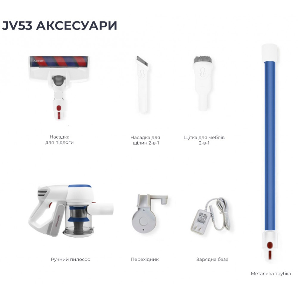 Акумуляторний пилосос Jimmy JV53 Lite Blue