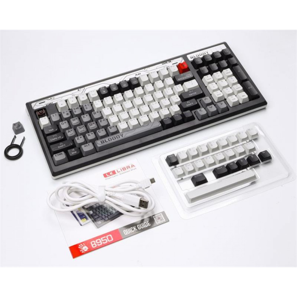 Клавіатура Bloody B950 RGB Warrior Grey