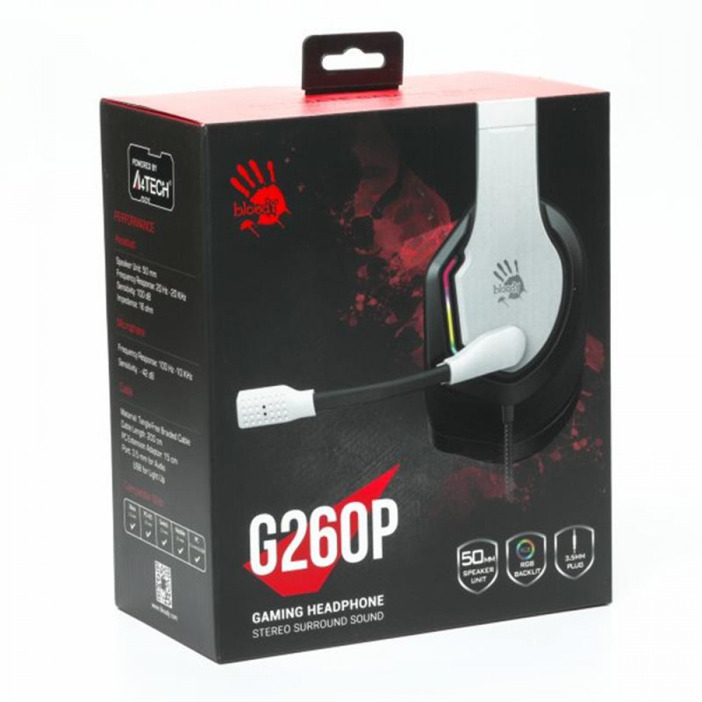 Гарнітура Bloody G260p White