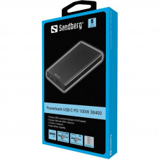 Універсальна мобільна батарея Sandberg Powerbank 38400mAh USB-C PD 100W Black (420-63) Універсальна мобільна батарея Sandberg Powerbank 38400mAh USB-C PD 100W Black (420-63)