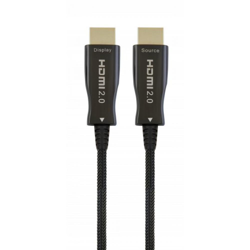 Кабель Cablexpert HDMI - HDMI V 2.0 (M/M), з позолоченими контактами, 15 м, чорний (CCBP-HDMI-AOC-15M)