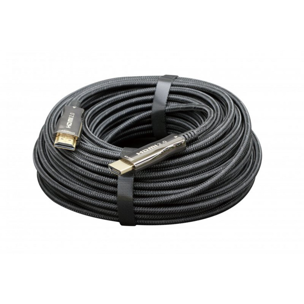 Кабель Cablexpert HDMI - HDMI V 2.0 (M/M), з позолоченими контактами, 15 м, чорний (CCBP-HDMI-AOC-15M)