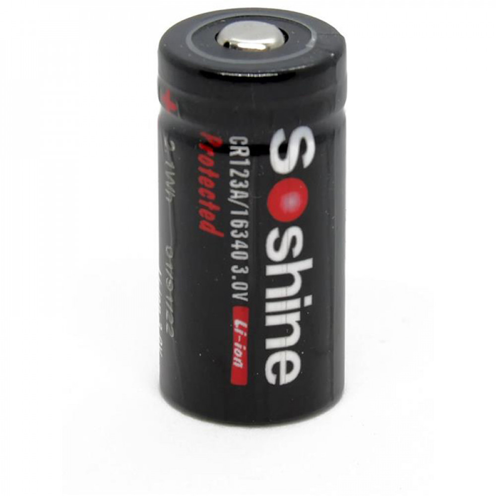 Акумулятор Soshine Protected CR123A/16340 3.0V 700mAh 1шт