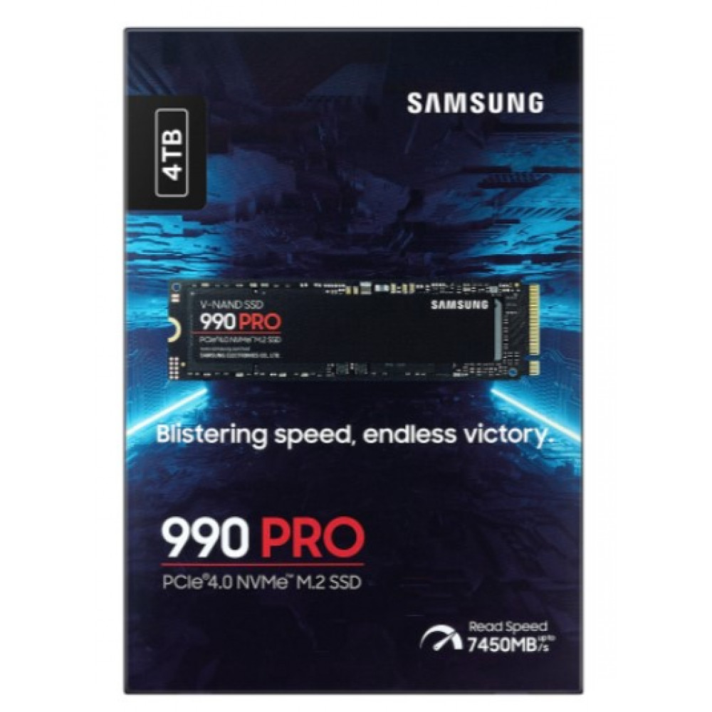 Накопичувач SSD  4ТB Samsung 990 PRO M.2 2280 PCIe 4.0 x4 NVMe V-NAND TLC (MZ-V9P4T0BW)