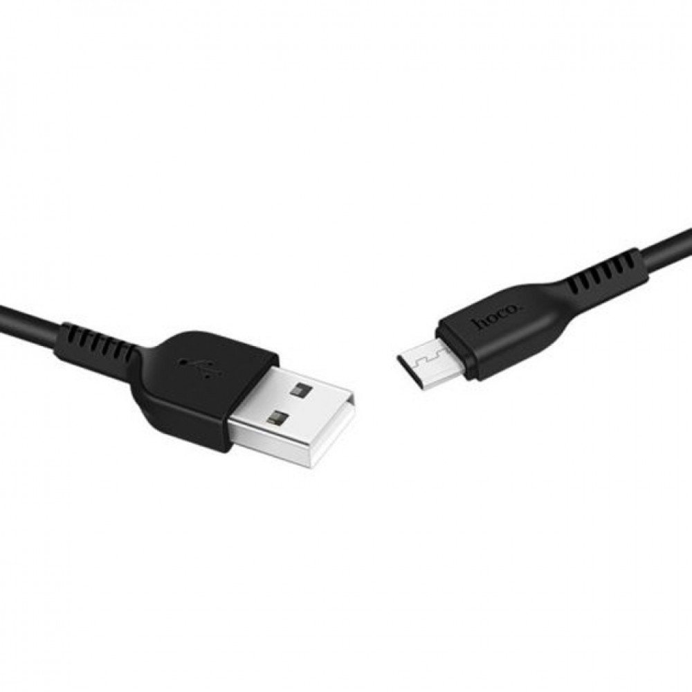 Кабель Hoco X20 Flash USB - microUSB (M/M), 1 м, Black (D21031)
