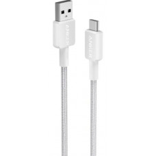 Кабель Anker 322 USB-A - USB-C, 1.8м, White (A81H6H21)