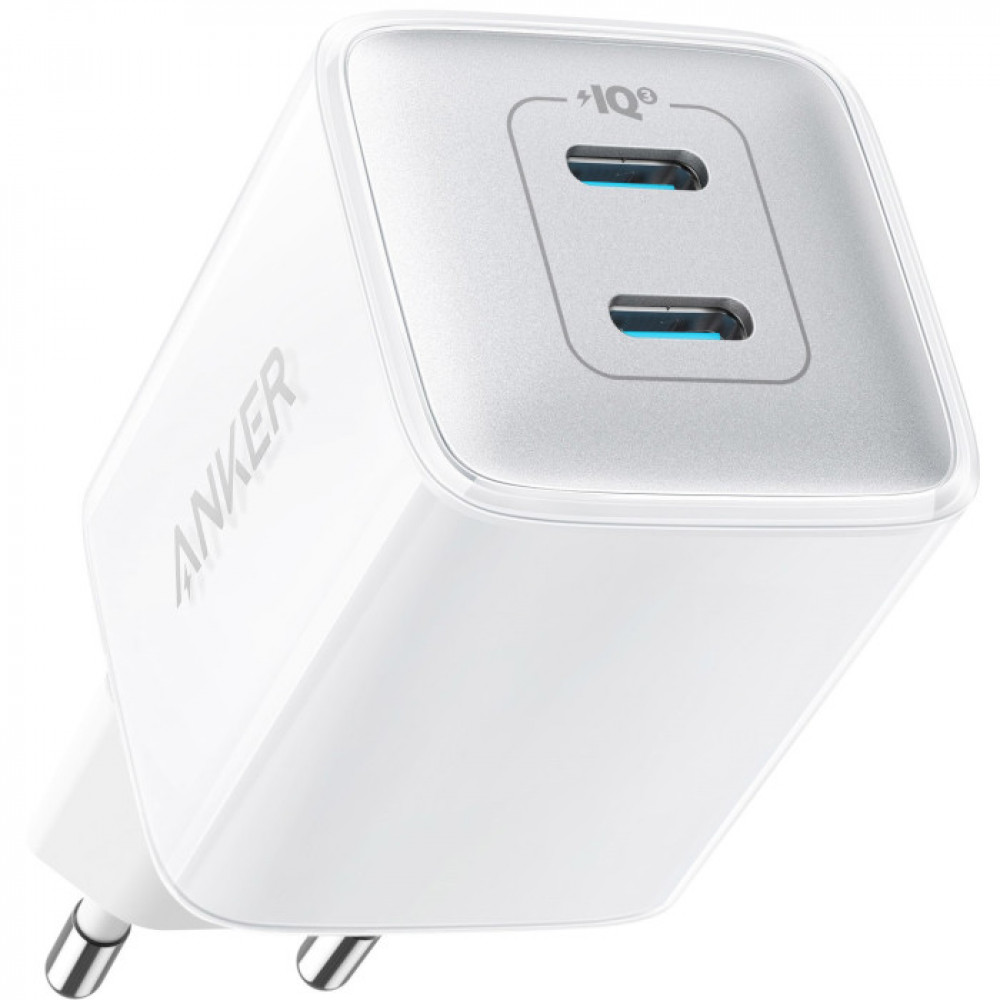 Мережевий зарядний пристрій Anker PowerPort 521 Nano Pro White, 40 W, 2хUSB Type-C (A2038G21)