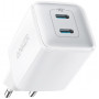 Мережевий зарядний пристрій Anker PowerPort 521 Nano Pro White, 40 W, 2хUSB Type-C (A2038G21)
