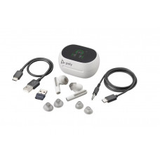 Bluetooth-гарнітура Poly Voyager Free 60+ Earbuds + BT700A + TSCHC White (7Y8G5AA)