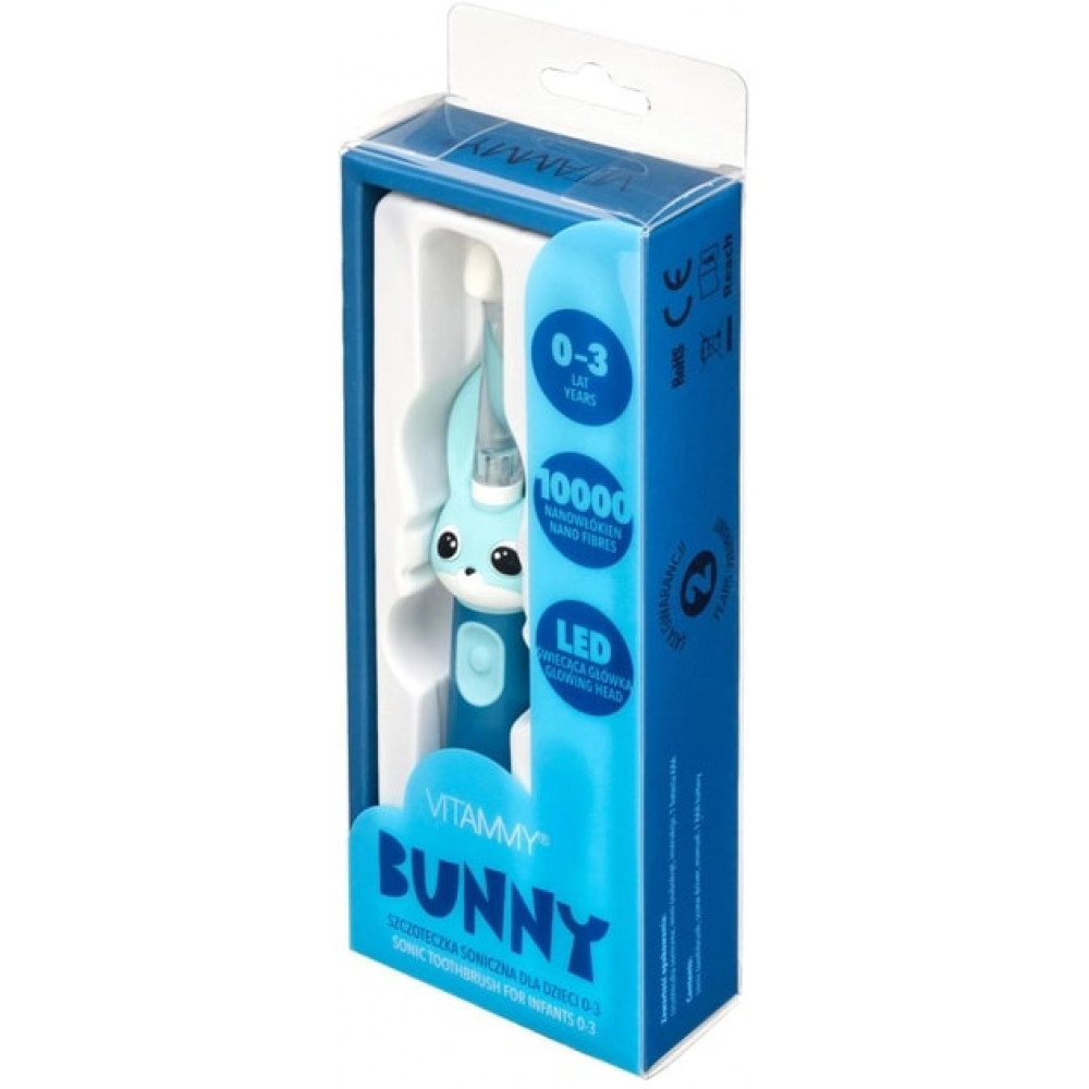 Зубна електрощітка Vitammy Bunny Blue (від 0 - 3 років)