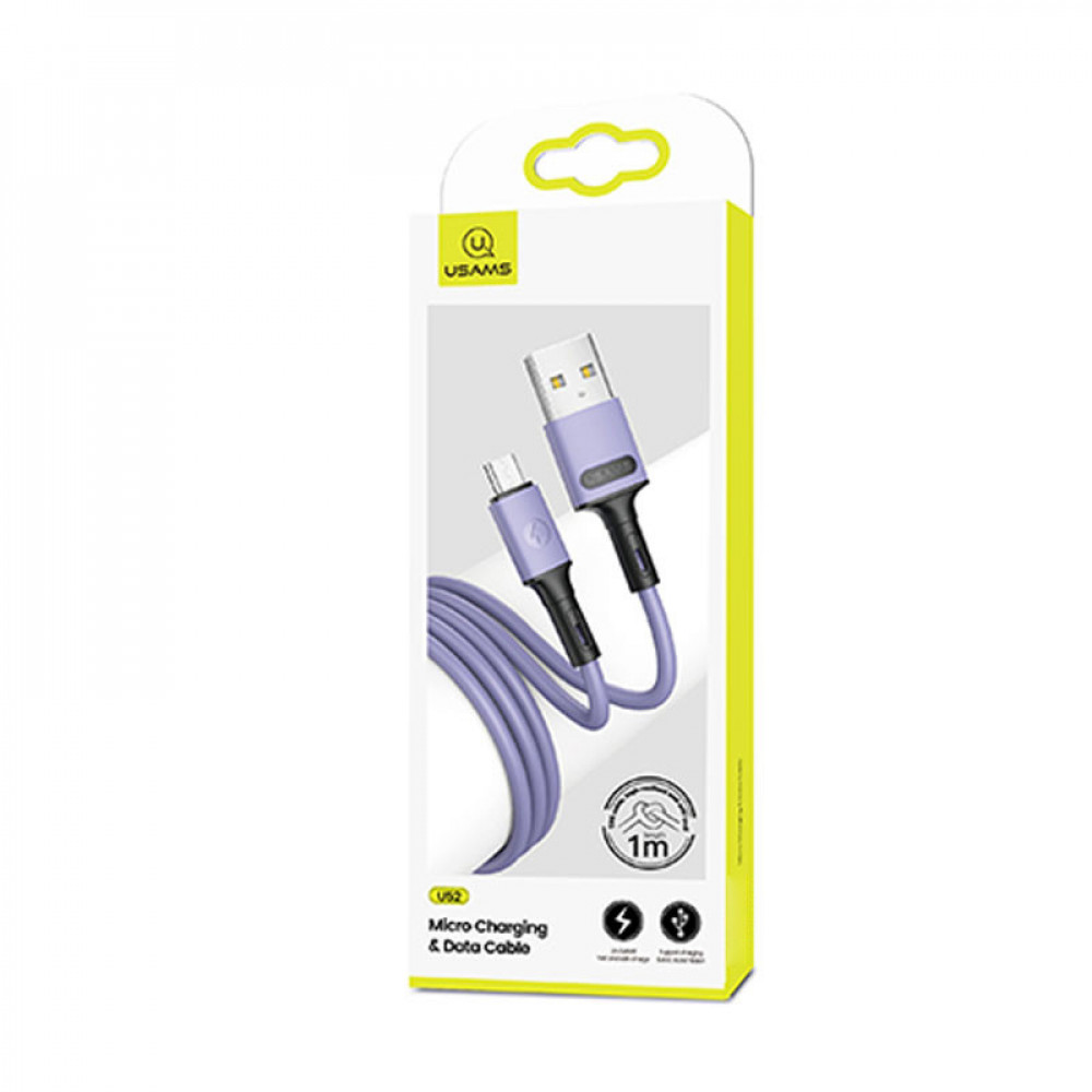 Кабель Usams US-SJ435 USB - Micro USB (M/M), 1 м, Purple (SJ435USB04)