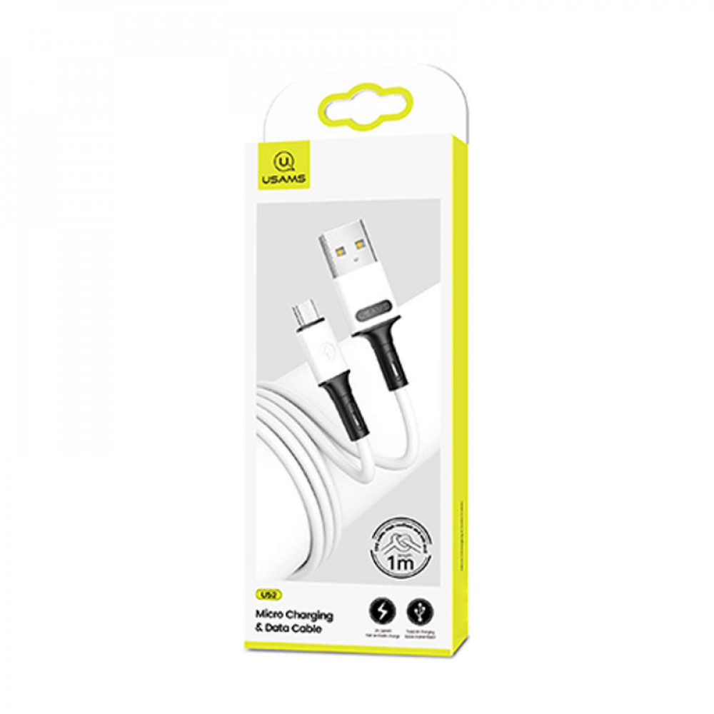 Кабель Usams US-SJ435 USB - Micro USB (M/M), 1 м, White (SJ435USB01)