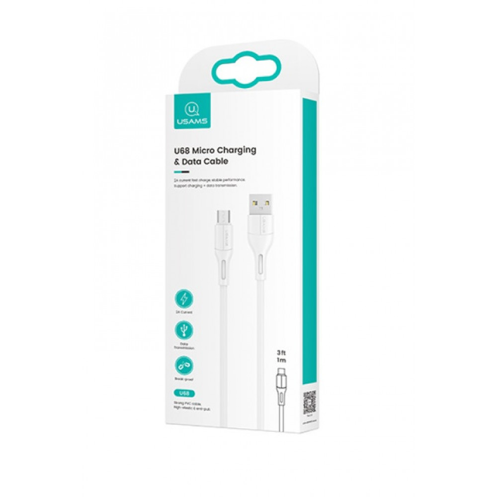 Кабель Usams US-SJ502 USB - Micro USB (M/M), 1 м, White (SJ502USB02)