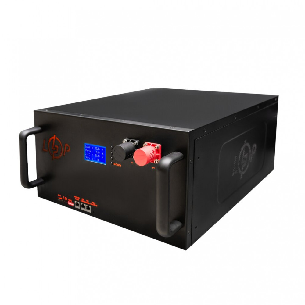 Акумуляторна батарея LogicPower 51.2V 160 AH (8192Wh) LCD RM Smart (BMS 200A/100А) LiFePO4