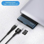 USB-хаб Usams US-SJ491 Mini HUB USB Type-C Black (SJ491HUB01)