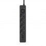Фільтр живлення ColorWay CW-CHE435PDB 4 розетки, 3USB (2USB-A + 1 TYPE-C) (24W), 2м, Black