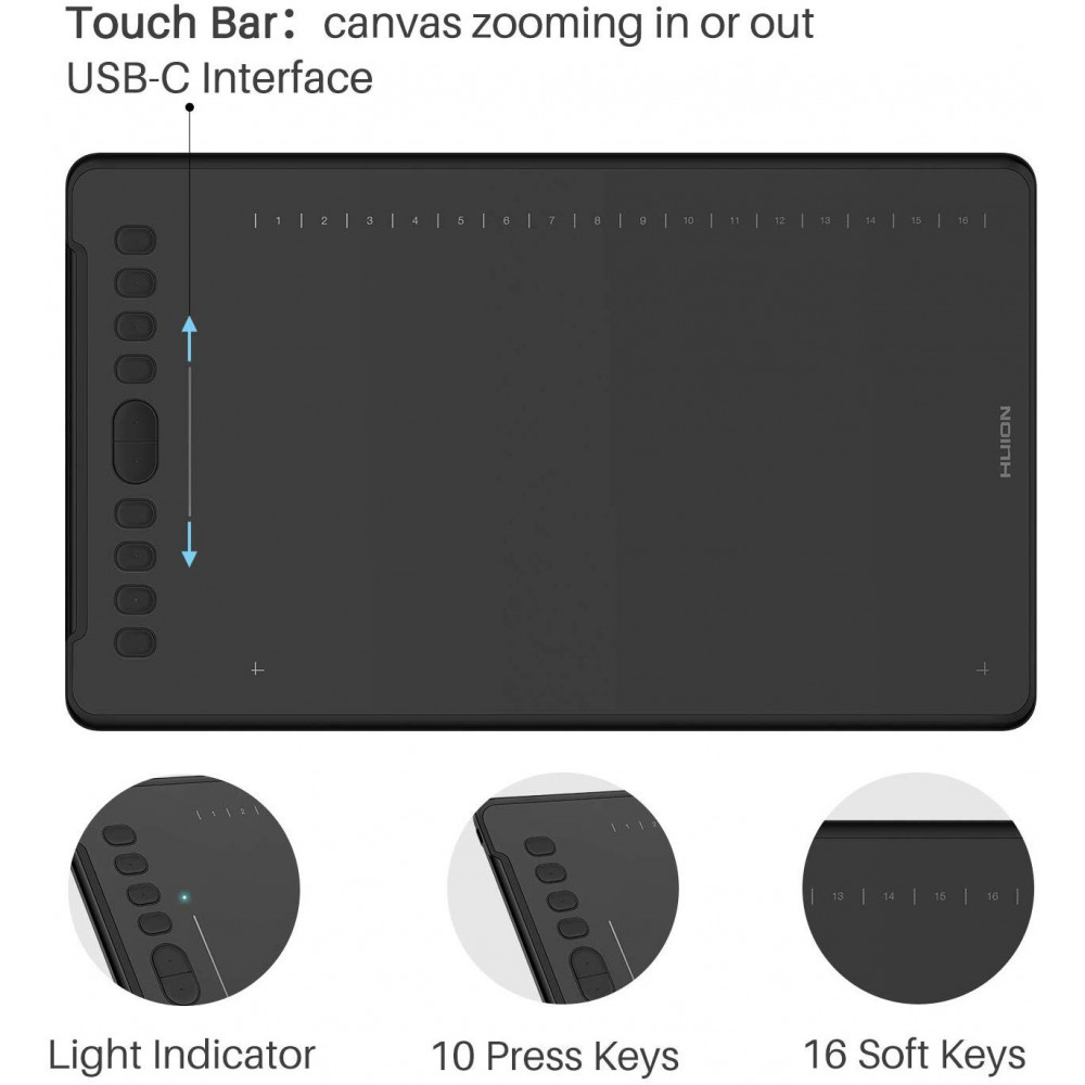 Графічний планшет Huion H1161 + рукавичка