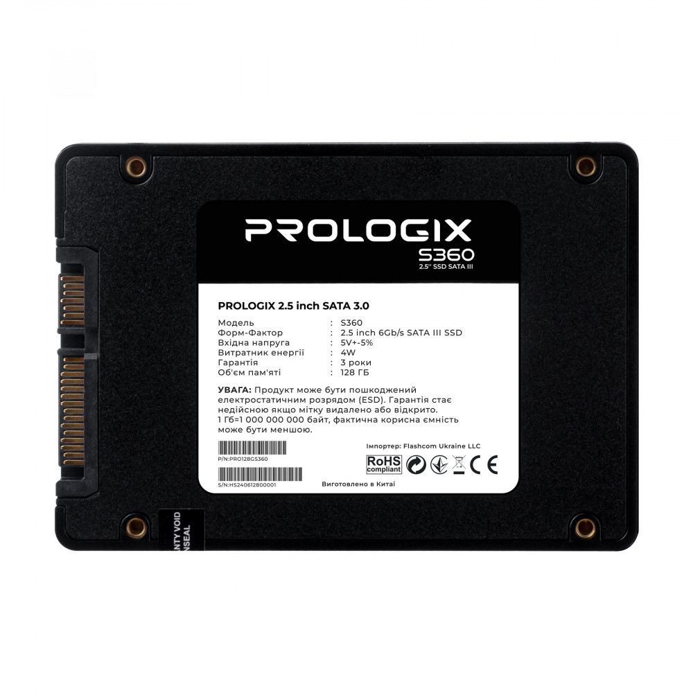 Накопичувач SSD  128GB Prologix S360 2.5
