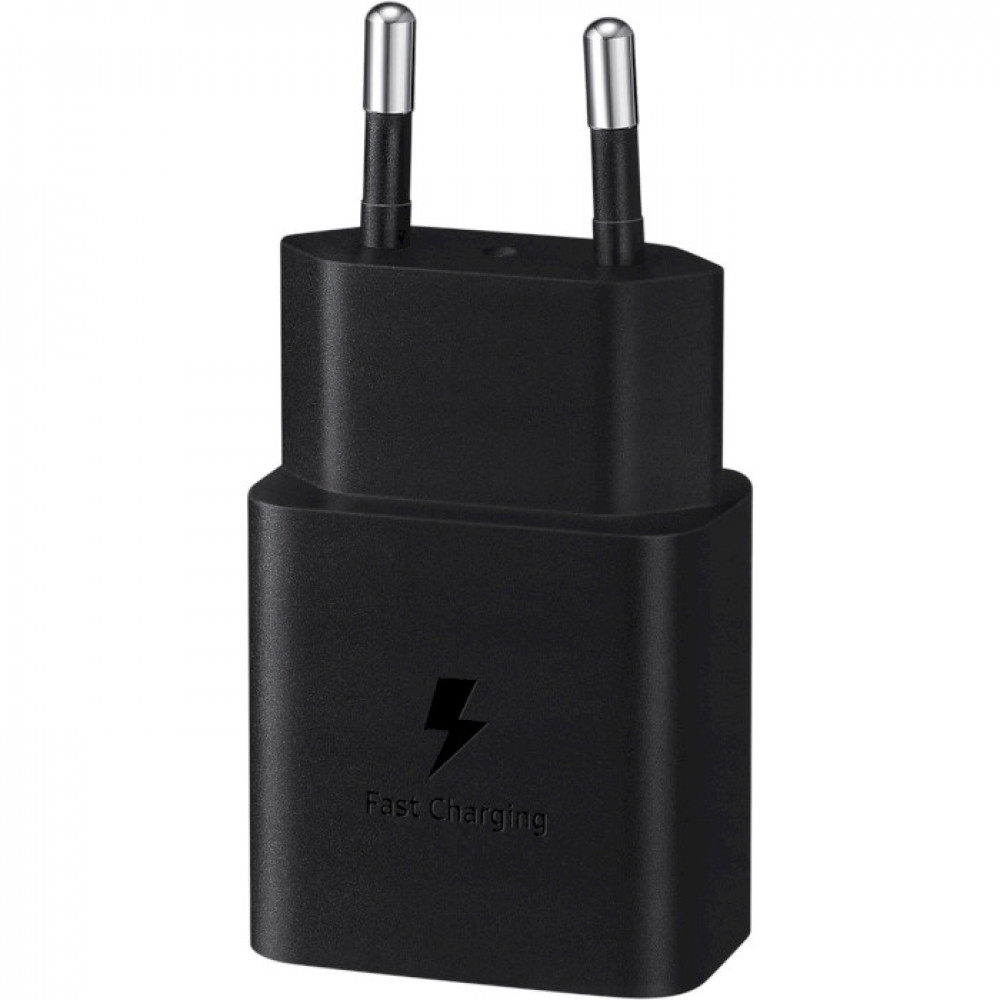 Мережевий зарядний пристрій Samsung EP-T1510X Black, 1хUSB Type-C, 15W + кабель USB Type-C (EP-T1510XBEGEU)