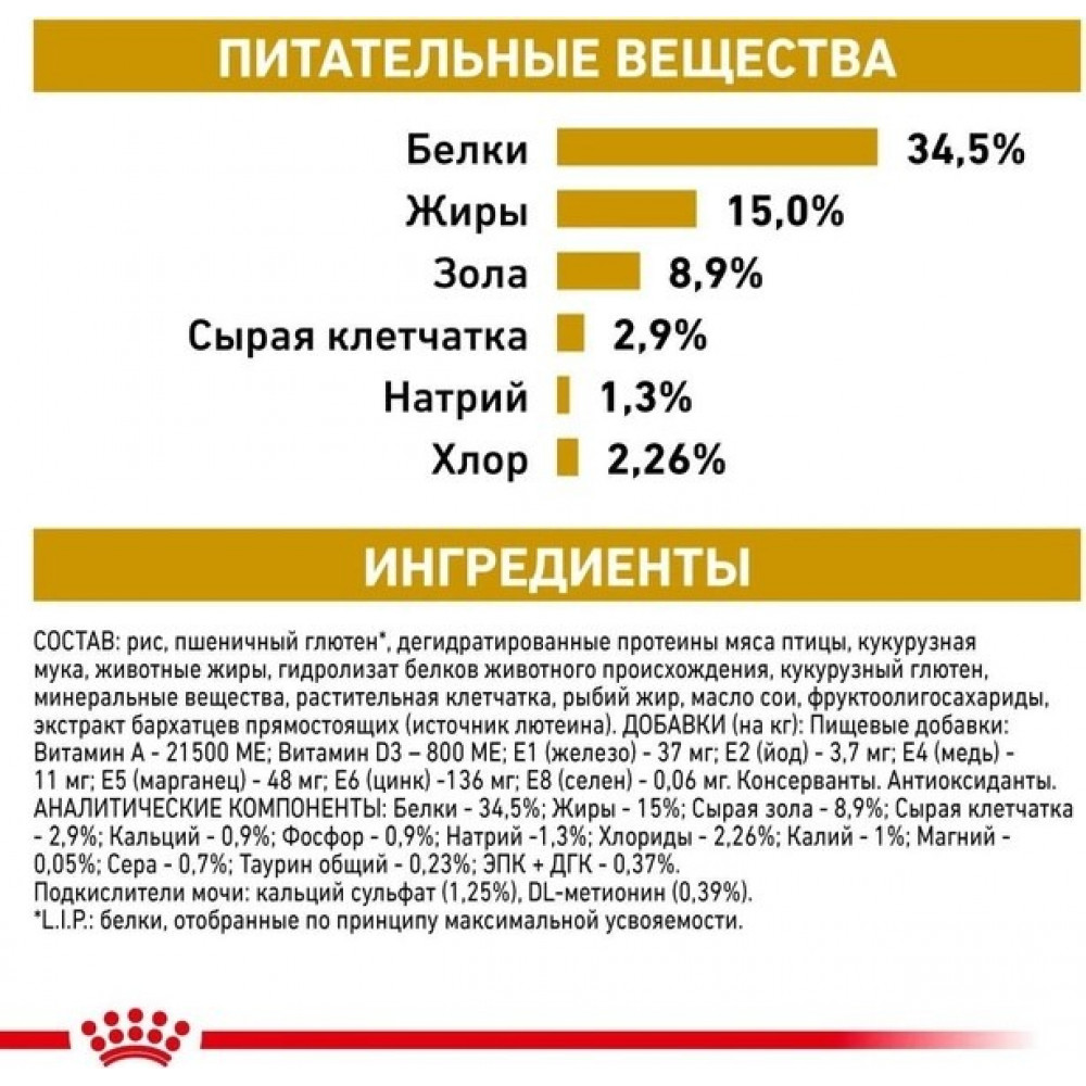 Сухий корм для котів при захворюваннях нижніх сечовивідних шляхів Royal Canin Urinary S/O Moderate Calorie 400 г (3954004)