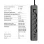 Фільтр живлення ColorWay CW-CHE432PDB 4 розетки, 3USB (2USB-A + 1 TYPE-C) (24W), 2м, Black Фільтр живлення ColorWay CW-CHE432PDB 4 розетки, 3USB (2USB-A + 1 TYPE-C) (24W), 2м, Black