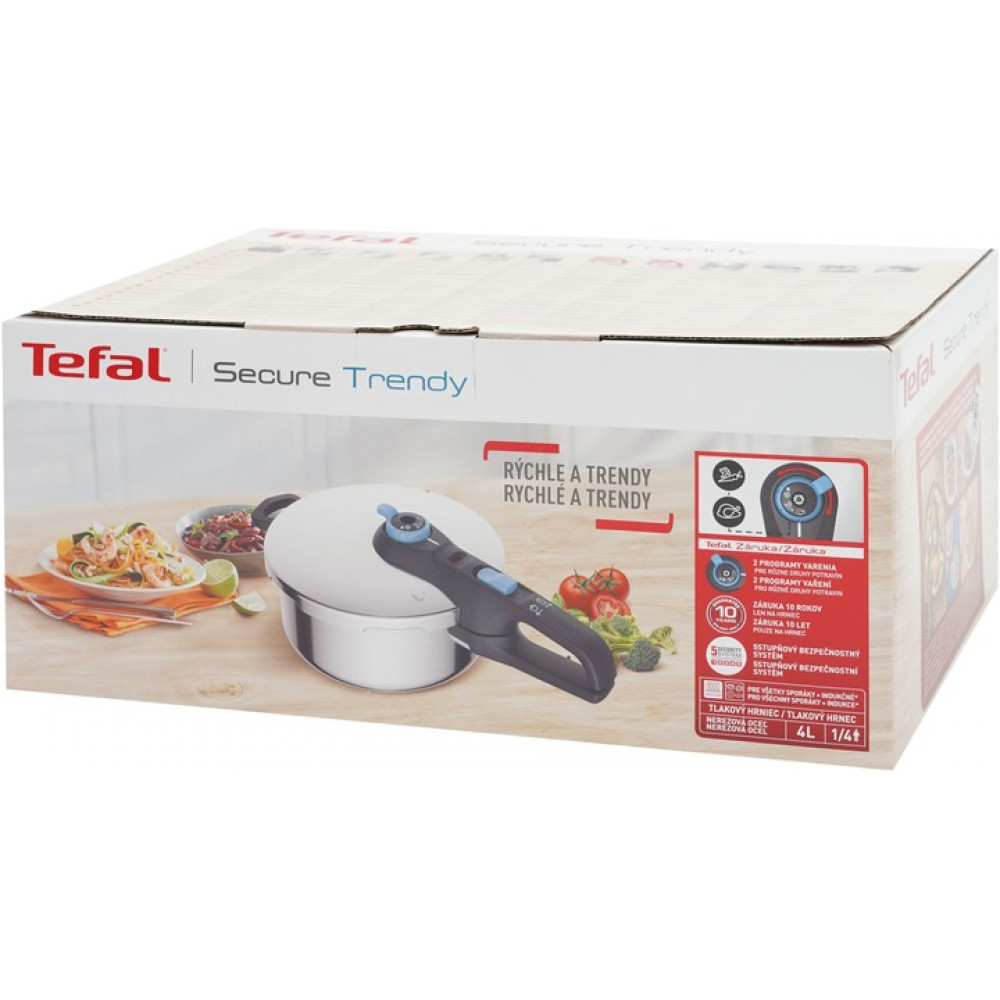 Скороварка Tefal Secure Trendy з паровим кошиком 4 л (P2580402)