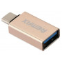 Адаптер Remax Glance USB-USB Type-C RA-OTG1 Gold (6954851289753)
