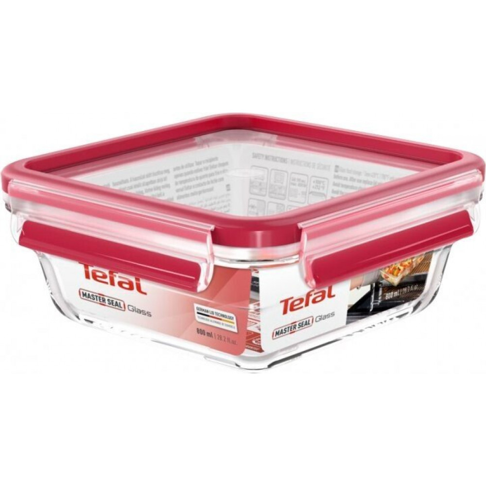 Форма універсальна з кришкою Tefal MasterSeal glass 0.8 л (N1041410)
