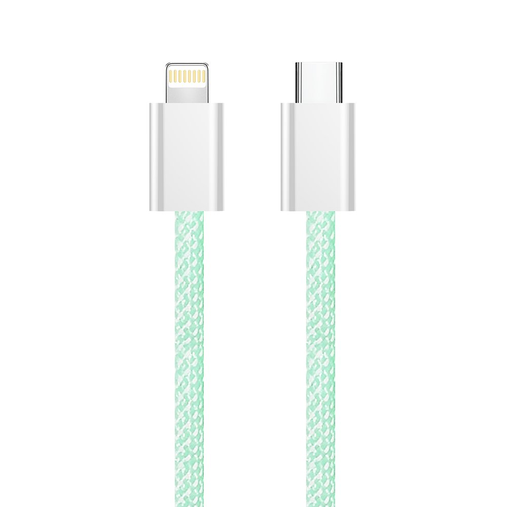 Кабель ColorWay Lightning + USB Type-C (M/M), 3.0 А, 1 м, Green (CW-CBPDCL061-G)