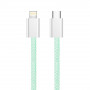Кабель ColorWay Lightning + USB Type-C (M/M), 3.0 А, 1 м, Green (CW-CBPDCL061-G)