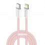 Кабель ColorWay Lightning + USB Type-C (M/M), 3.0 А, 1 м, Pink (CW-CBPDCL061-P)