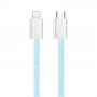 Кабель ColorWay Lightning + USB Type-C (M/M), 3.0 А, 1 м, Blue (CW-CBPDCL061-BL)