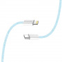 Кабель ColorWay Lightning + USB Type-C (M/M), 3.0 А, 1 м, Blue (CW-CBPDCL061-BL)