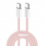Кабель ColorWay USB Type-C + USB Type-C (M/M), 3.0 А, 1 м, Pink (CW-CBPDCC061-P)