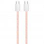 Кабель ColorWay USB Type-C + USB Type-C (M/M), 3.0 А, 1 м, Pink (CW-CBPDCC061-P)