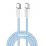 Кабель ColorWay USB Type-C + USB Type-C (M/M), 3.0 А, 1 м, Blue (CW-CBPDCC061-BL)