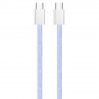 Кабель ColorWay USB Type-C + USB Type-C (M/M), 3.0 А, 1 м, Purple (CW-CBPDCC061-PU)