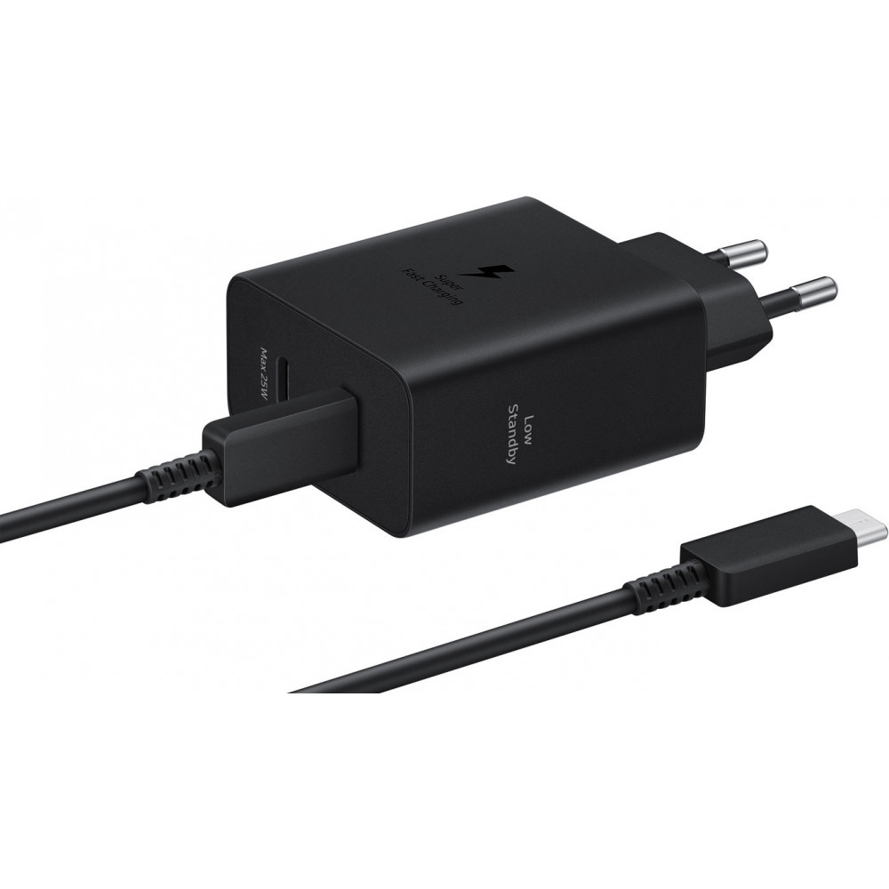Мережевий зарядний пристрій Samsung Power Adapter Type-C Cable 50W Black (EP-T5020XBEGEU)
