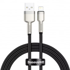 Кабель Baseus Cafule Metal USB - Lightning (M/M), 2.4A, 1 м Black (6953156202245)