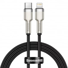 Кабель Baseus Cafule Metal USB Type-C-Lightning, 20W, 1м Black (6953156202061) Кабель Baseus Cafule Metal USB Type-C-Lightning, 20W, 1м Black (6953156202061)