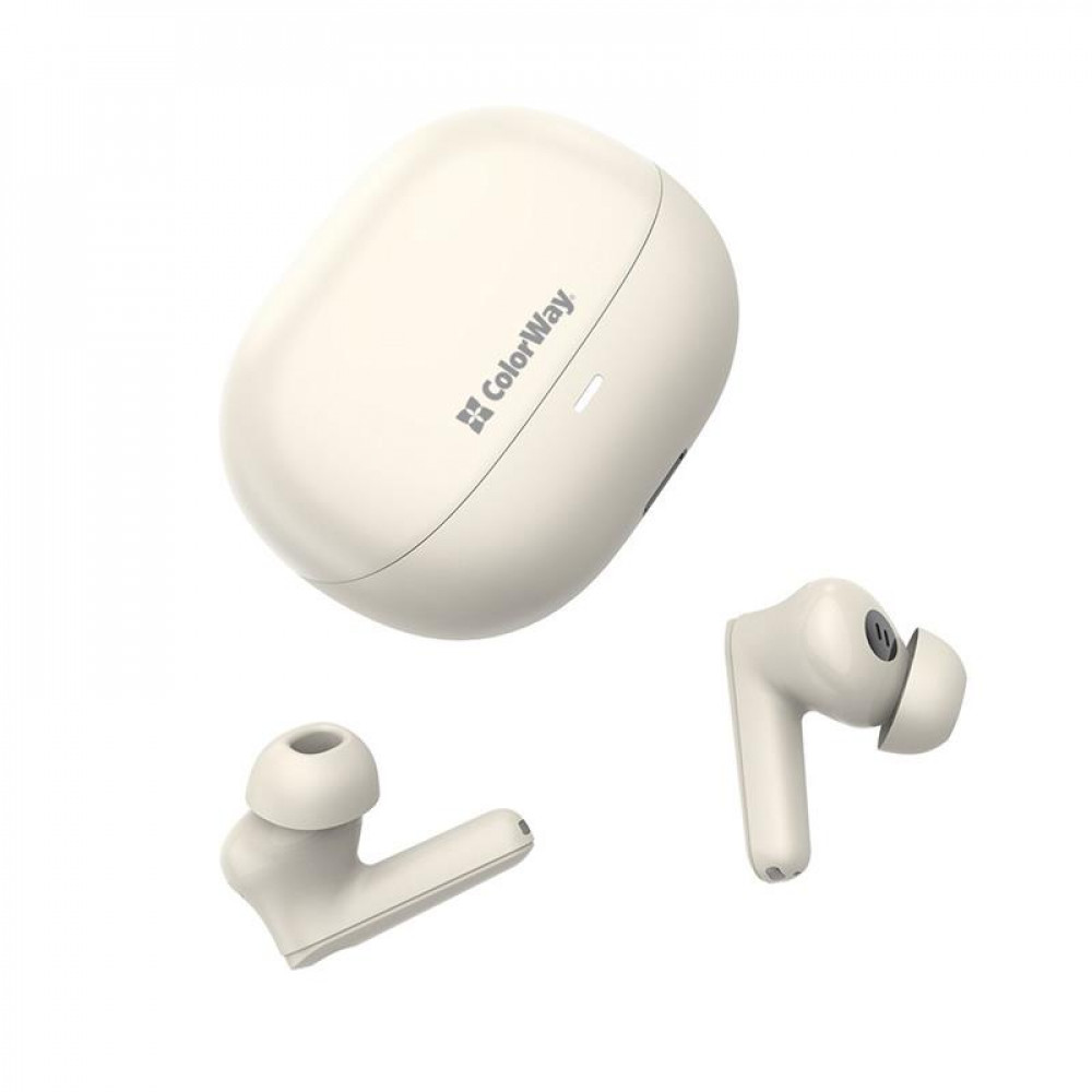 Bluetooth-гарнітура СolorWay Slim TWS-1 Earbuds Long Life Beige (CW-TWS1BE)