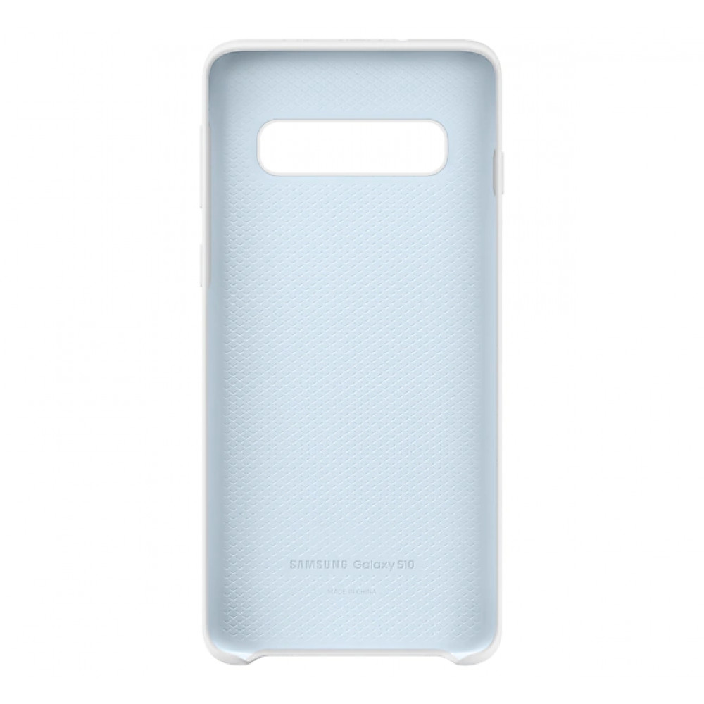 Чохол-накладка Samsung Silicone Cover для Samsung Galaxy S10 SM-G973 White (EF-PG973TWEGRU)