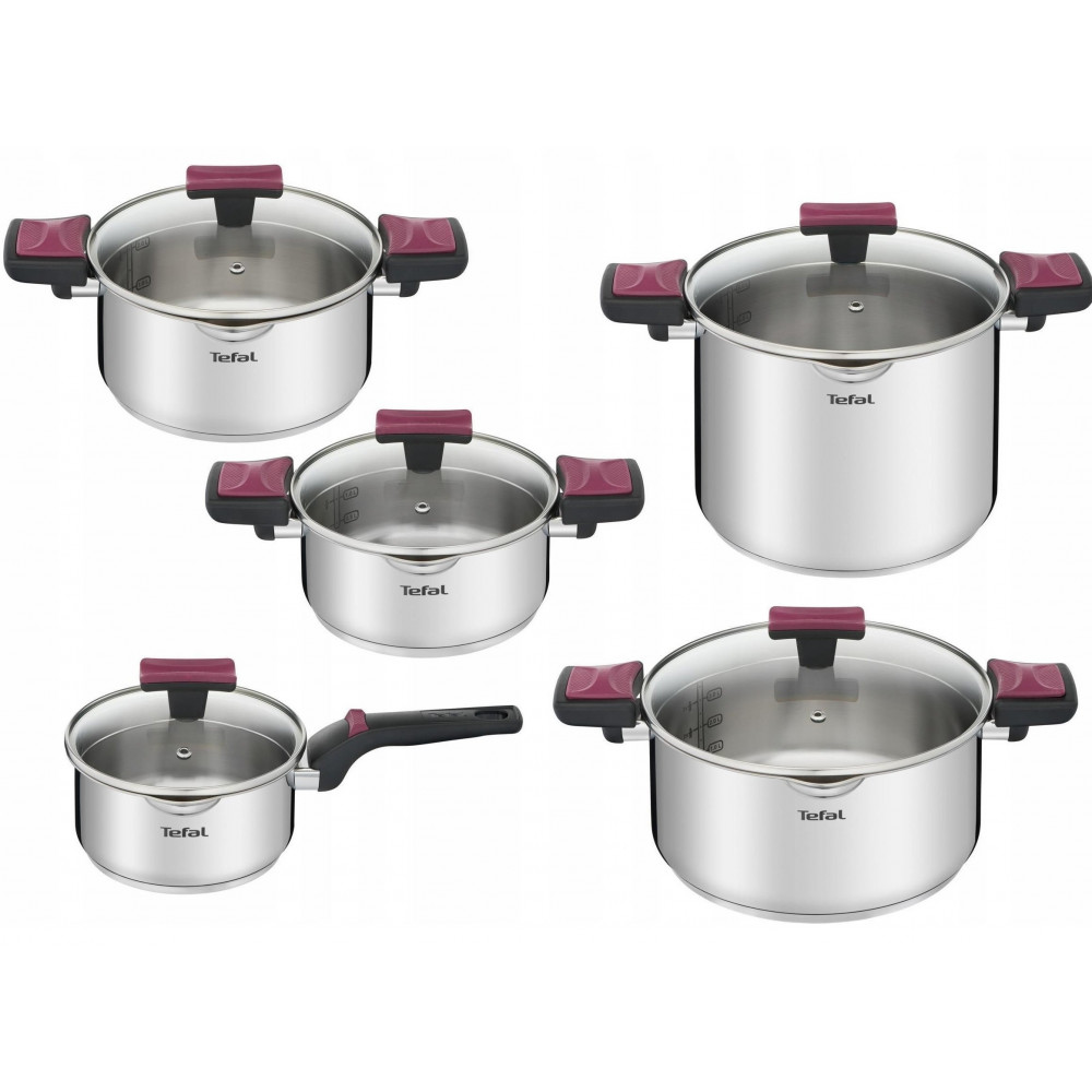 Набір посуду Tefal Cook&Clip 10 предметів (G723SA74)