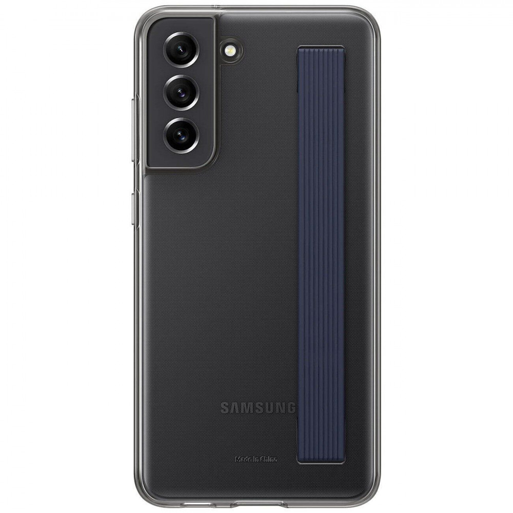 Чохол-накладка Samsung Clear Strap Cover для Samsung Galaxy S21 FE SM-G990 Dark Gray (EF-XG990CBEGRU)