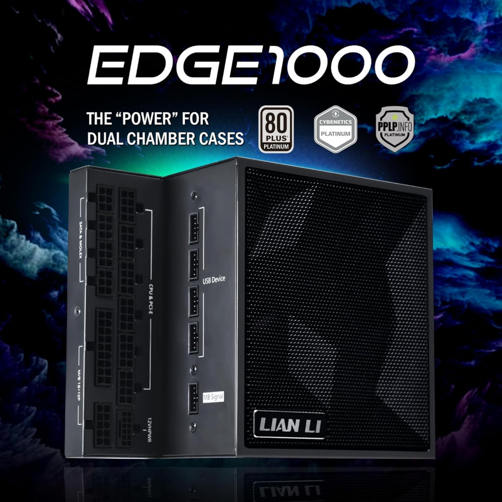 Блок живлення Lian Li EDGE1000, 80 Plus Platinum, Black, EU Cord (G9P.EG1000.BE00.EU)