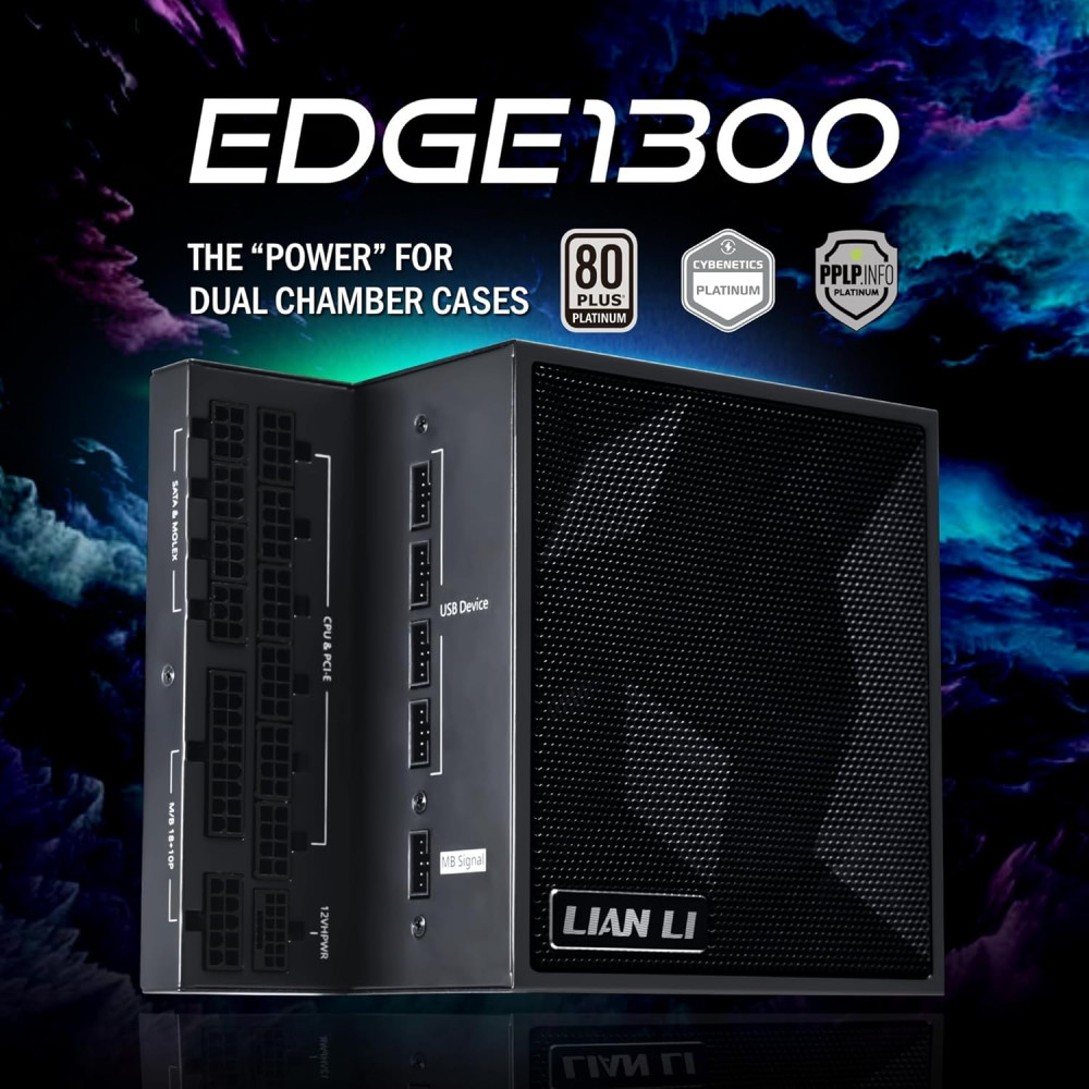 Блок живлення Lian Li EDGE1300, 80 Plus Platinum, Black, EU Cord (G9P.EG1300.BE00.EU)