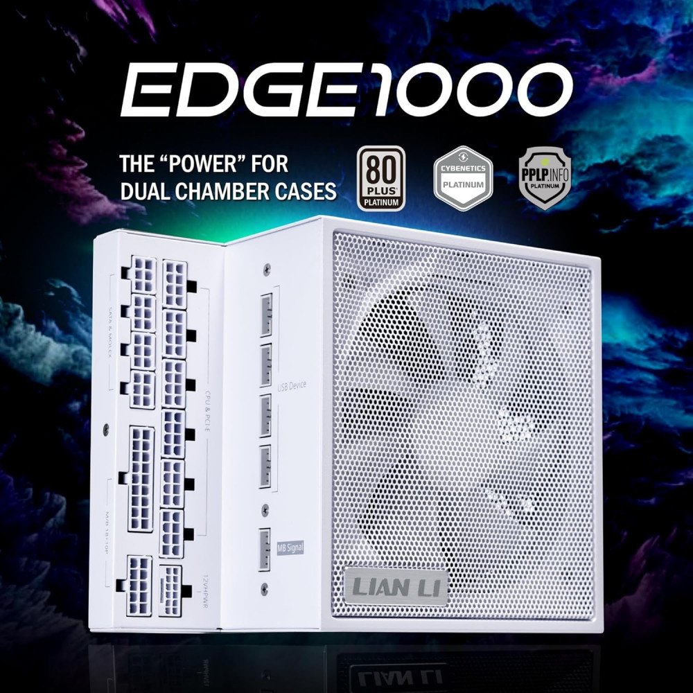 Блок живлення Lian Li EDGE1000, 80 Plus Platinum, White, EU Cord (G9P.EG1000.WE00.EU)